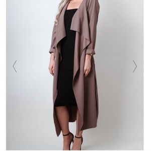 Brown trench coat